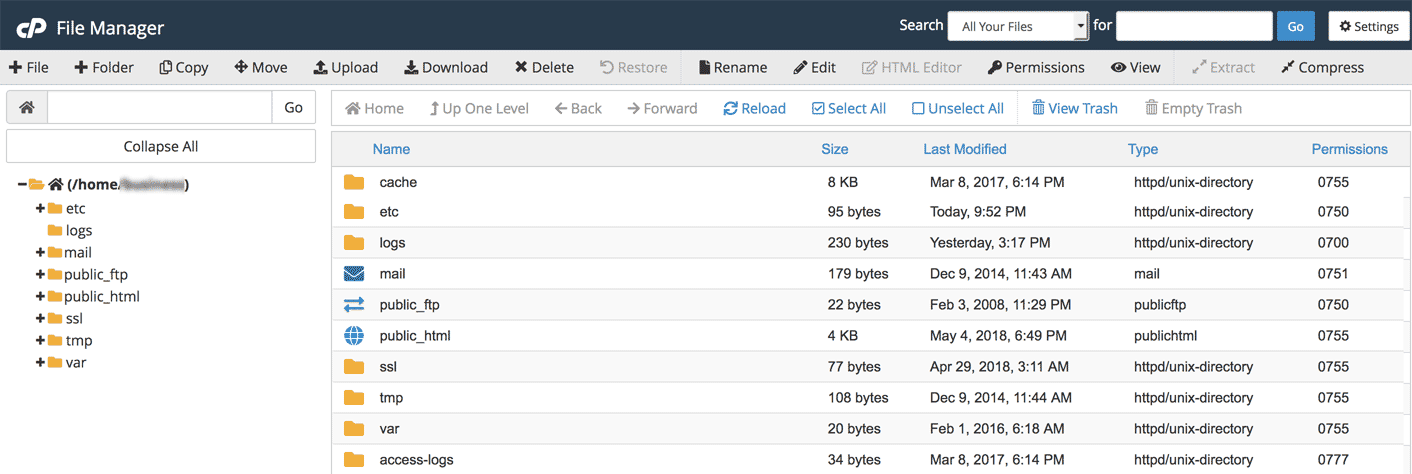 filemanager cpanel