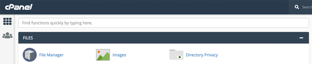 files filemanager cpanel